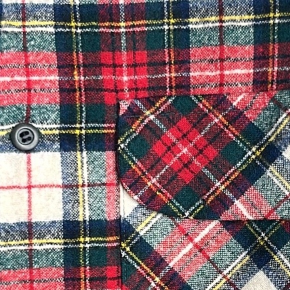 Vintage Pendleton Loop Collar Tartan Virgin Wool Plaid Board Shirt 50’s | 60’s - Picture 3 of 15
